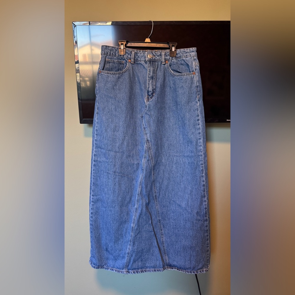 Mango Blue Denim Skirt